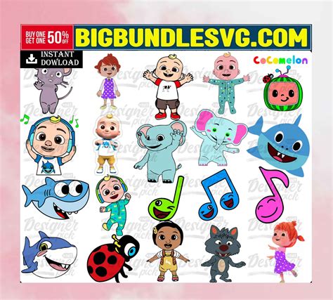 Mega Cocomelon Svg Bundle Cocomelon Svg Cut File Cocomelon Etsy