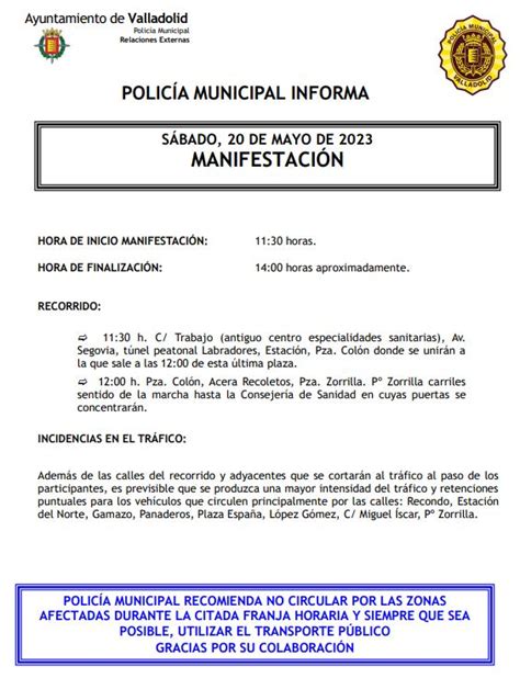 Policiavalladolid On Twitter Hoy A Las Horas Hay Convocada