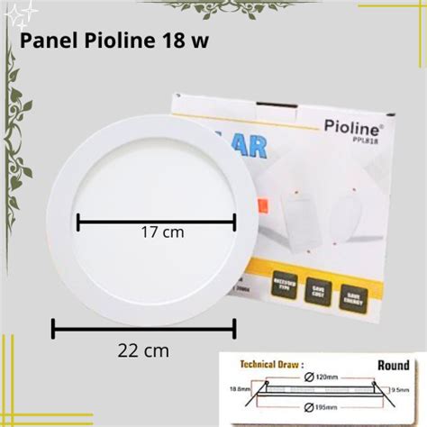 Jual Lampu Downlight LED Pioline 18W Bulat KOTAK Slim18Watt 18 Watt