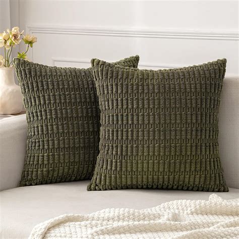 Miulee Pack Of Corduroy Decorative Throw Pillow Covers X Inch