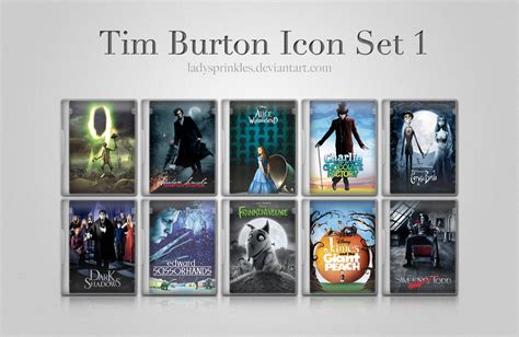 Tim Burton - Movie Icon Set 1 by LadySprinkles on DeviantArt