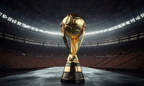 Fifa World Cup Trophy On Display At Football Museum Creating Using