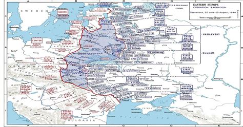 A map of Operation Bagration, the 1944 Soviet summer offensive ...