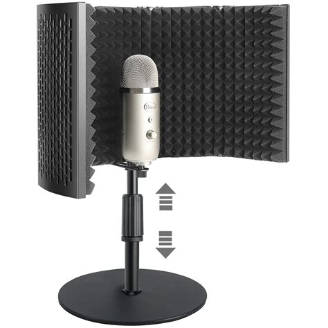 Buy Newest Microphone Isolation Shield With Stand 5 Panels Mic Stand