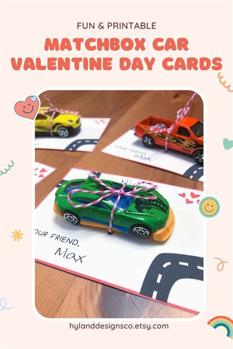 Matchbox Car Valentine Cards