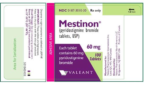 Mestinon Pyridostigmine Bromide Solution Mestinon Pyridostigmine