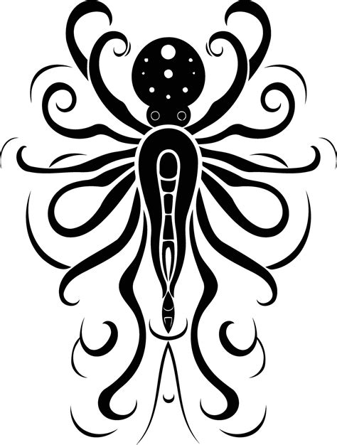 An octopus tattoo design with a black and white background 50153599 ...