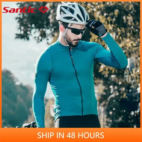 Santic Maillot De Ciclismo De Manga Larga Para Hombre Camiseta C Moda