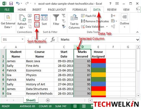 How To Sort Data In Excel