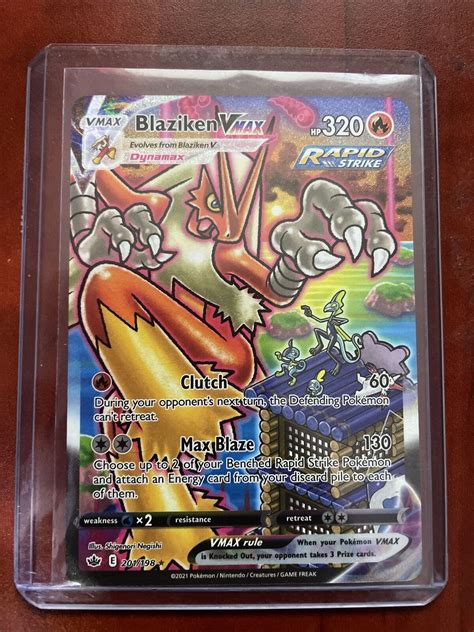 2021 Pokemon Chilling Reign 201 198 Blaziken Vmax Secret Rare Alt