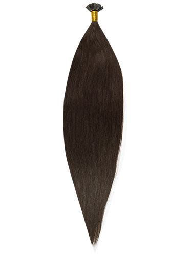 Fab Pre Bonded Flat Tip Remy Hair Extensions 2 Darkest Brown 20 Inch