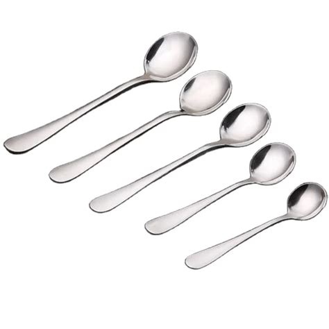 Round Stainless Steel Bouillon Soup Spoons Buy Soup Spoons Round