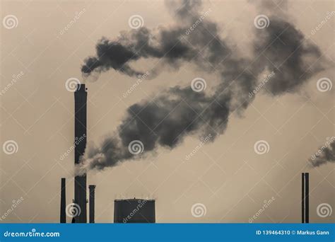 Smoking Chimneys Air Pollution Environment Stock Photo Image Of