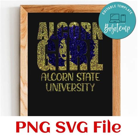 Alcorn Girl Alcorn State University PNG SVG file template | Bobotemp