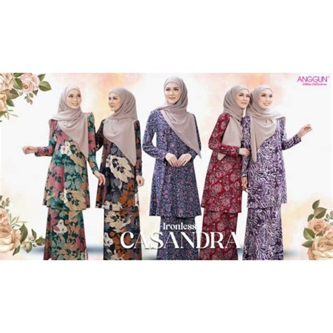 New Release Kurung Ironless Casandra Kurung By Anggun Cotton Ready