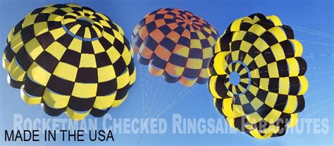 Rocketman Checkered Ringsail Parachute