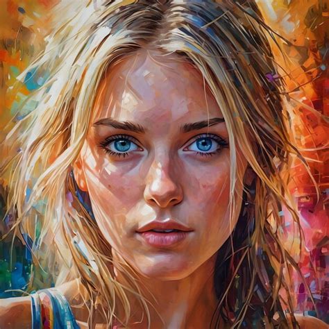 Premium Photo Portrait Of An Attractive Blonde Woman Created With Ai Using A Photorealistic