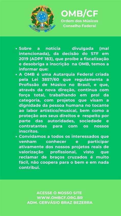 Ordem Dos M Sicos Do Brasil Conselho Federal Cf