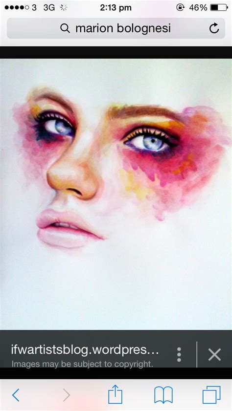 Pin By Manon Jannin On Tableau Cham Marion Bolognesi Watercolor Face