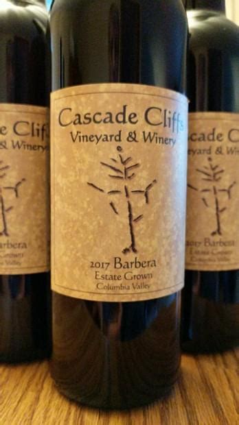 2017 Cascade Cliffs Barbera Estate Usa Washington Columbia Valley