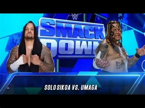 Solo Sikoa Vs Umaga One On One Match Youtube