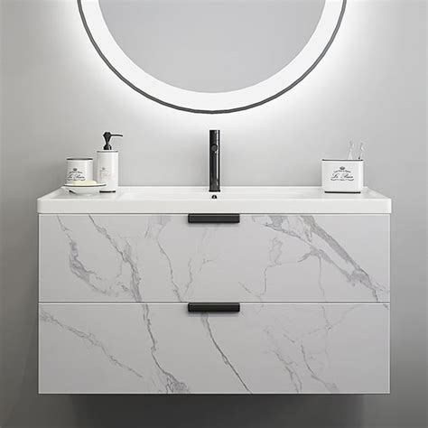 Modern 36 Floating Bathroom Vanity Wall Mount Single Sink Vanity Homary