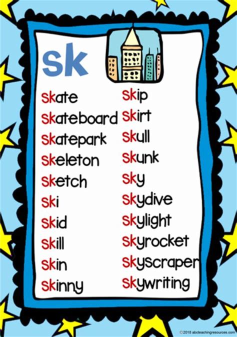 Sk Words For Kindergarten