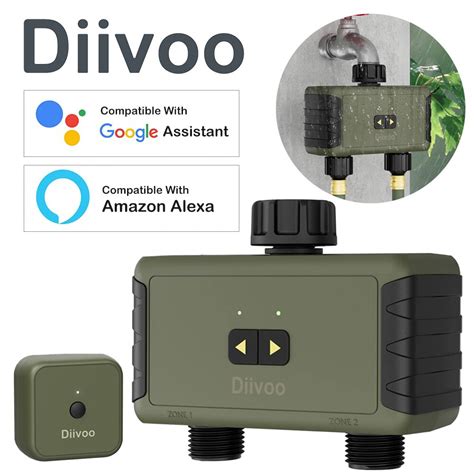 Diivoo Zone Timer Di Irrigazione Da Giardino Wifi Regolatore