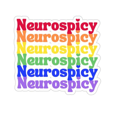 Neurospicy Pride Stickers Support Neurodiversity Stickers Etsy