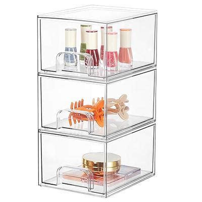 Low Cost Leader Pack Stackable Makeup Organizer Storage Drawers