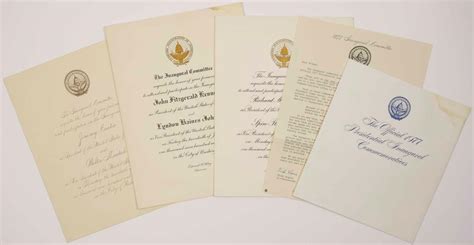 Lot INAUGURAL INVITATIONS