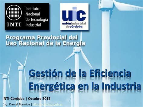 PPT Gestión de la Eficiencia Energética en la Industria PowerPoint