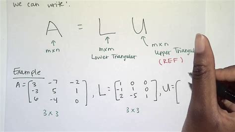 Lu Factorization Part Youtube