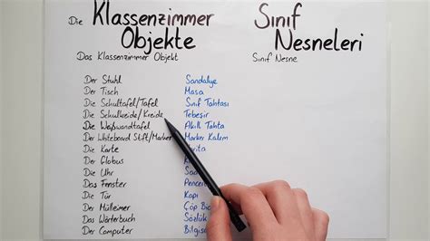 Almanca Sınıf Nesneleri KLASSENZIMMER OBJEKTE YouTube