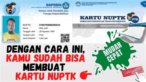 CARA MUDAH CETAK KARTU NUPTK 2021 YouTube