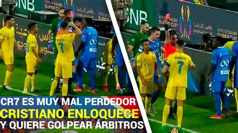 ESCANDALO Cristiano Ronaldo INTENTA GOLPEAR Al ARBITRO Demostrando