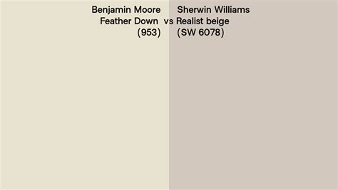 Benjamin Moore Feather Down 953 Vs Sherwin Williams Realist Beige Sw