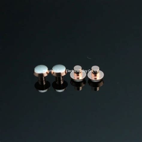 3mm Bimetal Agni Silver Nickel Copper Alloy Electrical Contact Rivets