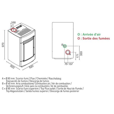 Poêle à granules ventilé céramique EVACALOR Sofia 8 kW