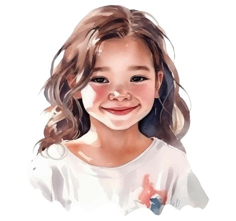 Une Aquarelle D Une Fille Avec Une Chemise Blanche Qui Dit Je Suis Une