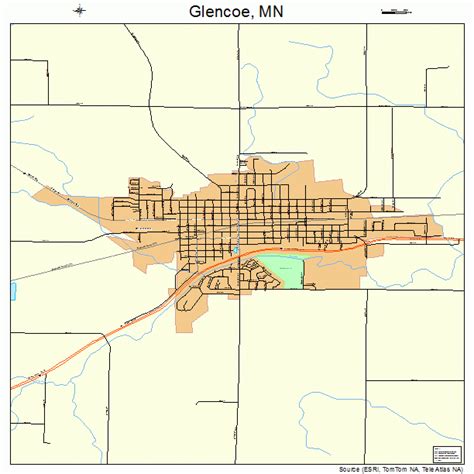 Glencoe Minnesota Street Map 2723948