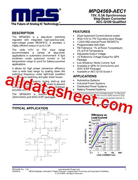 MPQ4569 AEC1 데이터시트 PDF Monolithic Power Systems