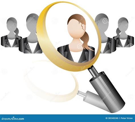 Search Employee Icon For Recruitment Agency Magnif Royalty Free Stock