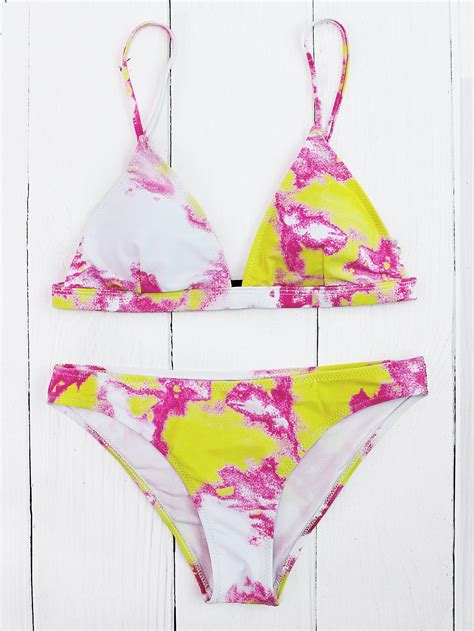 Tie Dye Triangle Bikini Set Bikinis Swimwear Beachwear Triangle