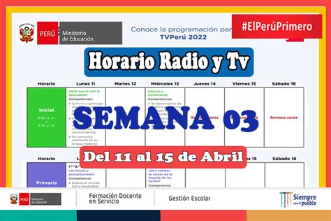 Horario Radio Y Tv Aprendo En Casa Del Al De Abril Del