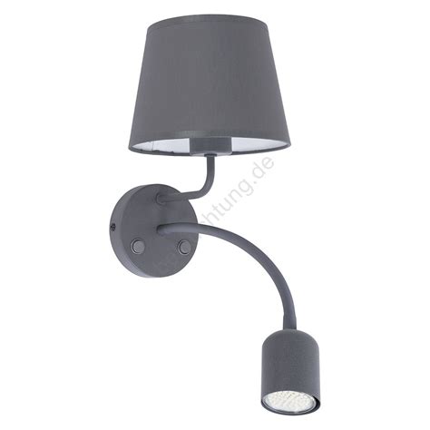 Wandlampe MAJA 1xE27 15W 230V 1xGU10 10W 230V Grau Beleuchtung De