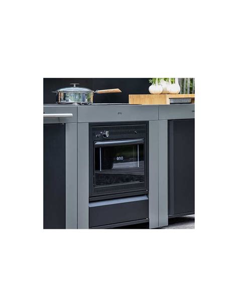 MODULO COMBINE PLAQUE DE CUISSON ET FOUR ACIER GRIS CARGO