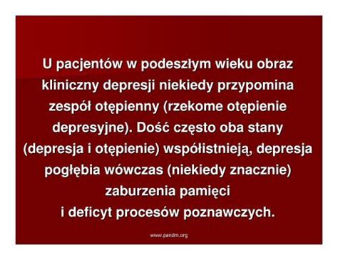 Depresja Wieku Podesz Eg