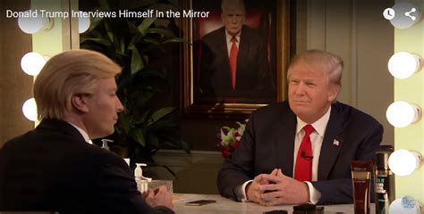 Tonight Show Donald Trump Interviews Himself In The Mirror