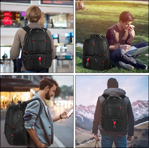 MANCRO Mochila para laptop grande negócios resistente à água